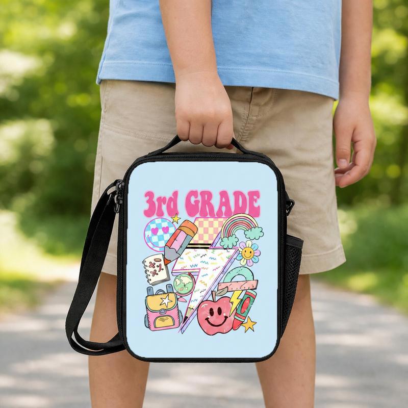 Elementary School Custom Grade Lunch Bag - Fun Learning Vibes Lunch Box Bag Elementary School Custom Grade Lunch Bag - Fun Learning Vibes Lunch Box Bag