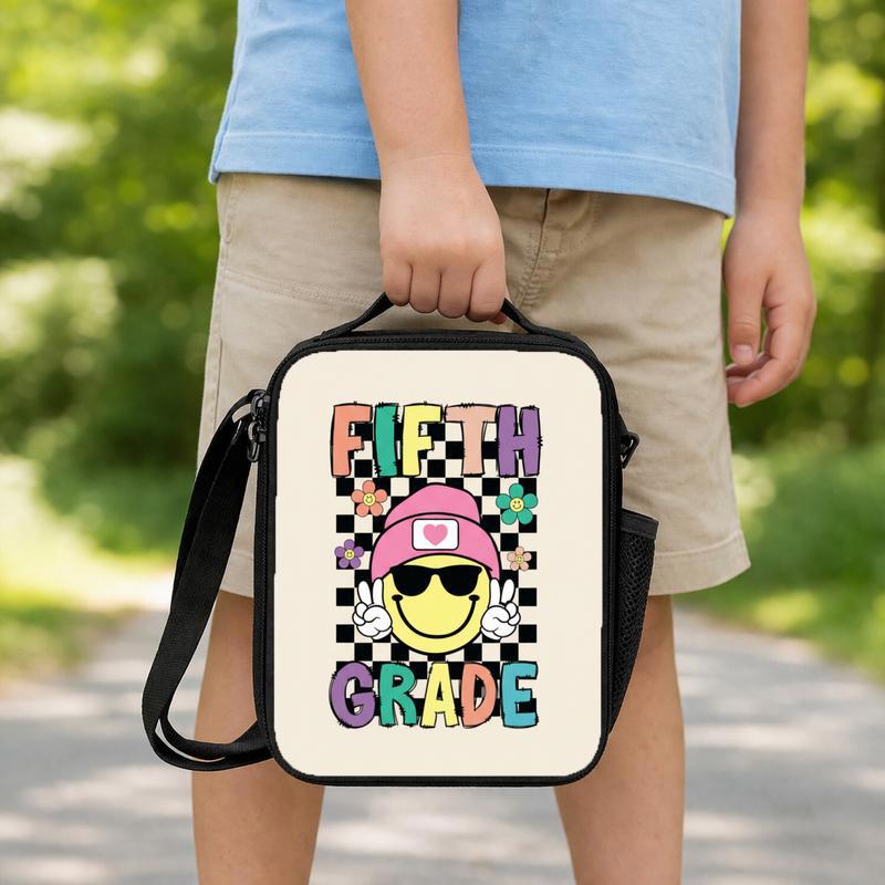 Fifth Grade Smiley Lunch Bag - Cool Kids Back To School Lunch Box Bag