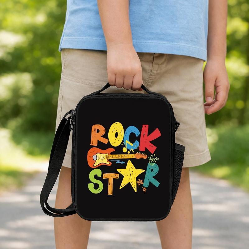 Fun Music Lunch Bag With Rockstar Style For Cool Students Lunch Box Bag