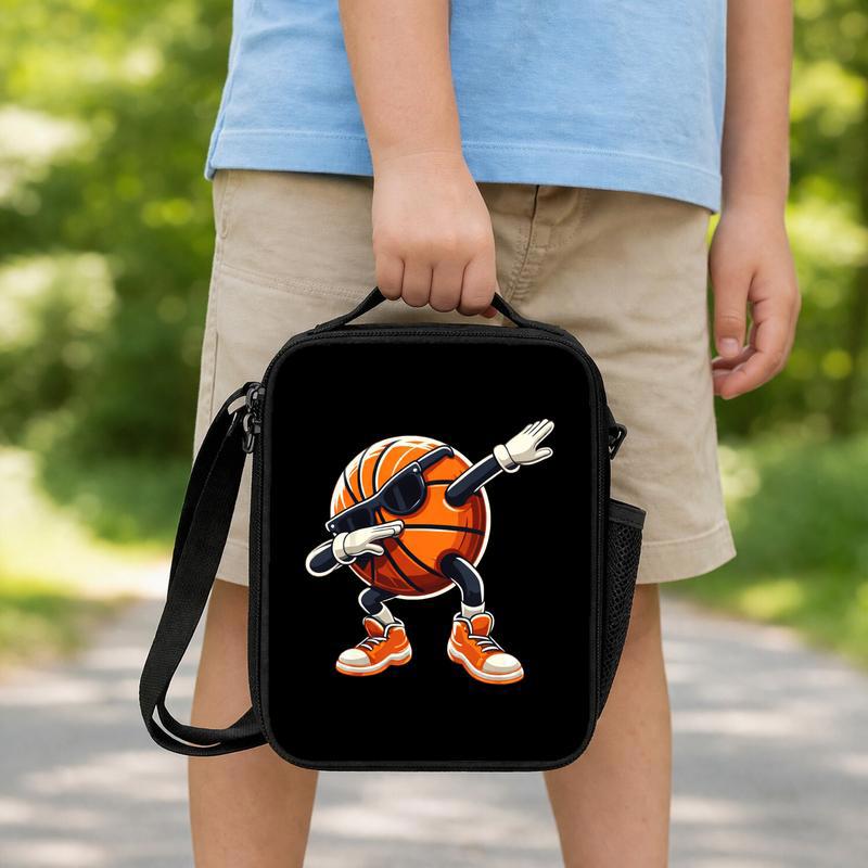 Funny Basketball Lunch Bag - Back To School Dabbing Ball Design Lunch Box Bag Funny Basketball Lunch Bag - Back To School Dabbing Ball Design Lunch Box Bag
