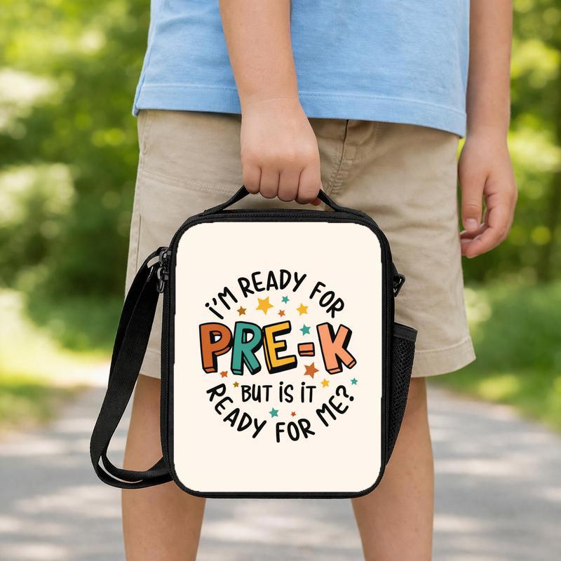 Funny Pre-K Lunch Bag - Ready For School Kids Lunch Box Bag Funny Pre-K Lunch Bag - Ready For School Kids Lunch Box Bag