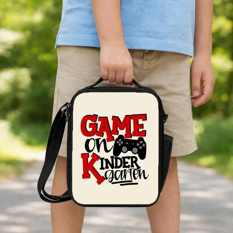 Game On Kindergarten Lunch Bag - Gamer Kids Back To School Lunch Box Bag Game On Kindergarten Lunch Bag - Gamer Kids Back To School Lunch Box Bag
