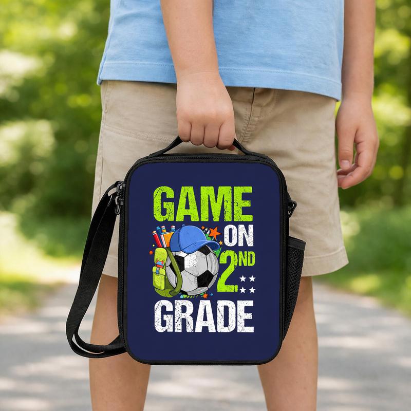 Game On 2nd Grade Lunch Bag - Boys Back To School Soccer Lunch Box Bag Game On 2nd Grade Lunch Bag - Boys Back To School Soccer Lunch Box Bag
