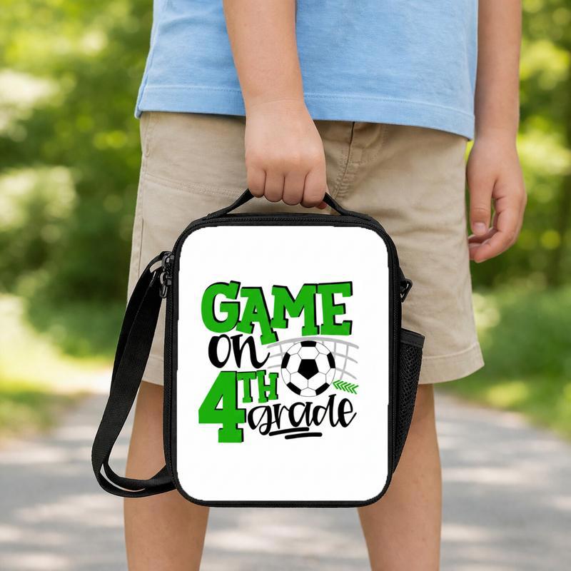 Game On 4th Grade Soccer Lunch Bag - Back To School Sports Spririt Lunch Box Bag Game On 4th Grade Soccer Lunch Bag - Back To School Sports Spririt Lunch Box Bag