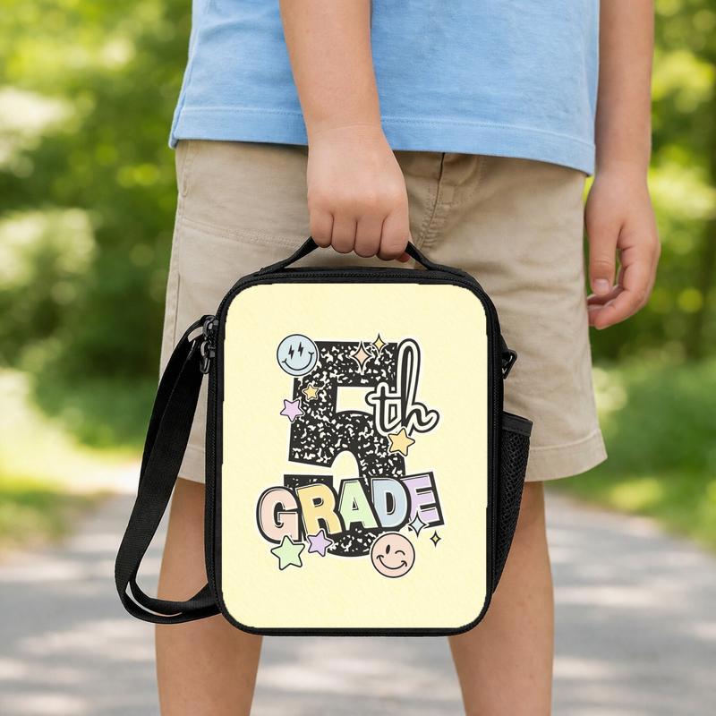 Grunge 5th Grade Lunch Bag - Elementary School Trendy Look Lunch Box Bag Grunge 5th Grade Lunch Bag - Elementary School Trendy Look Lunch Box Bag