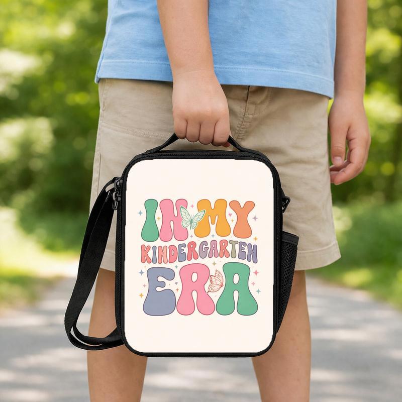 In My Kindergarten Era Lunch Bag - Cute Retro School Kids Lunch Box Bag