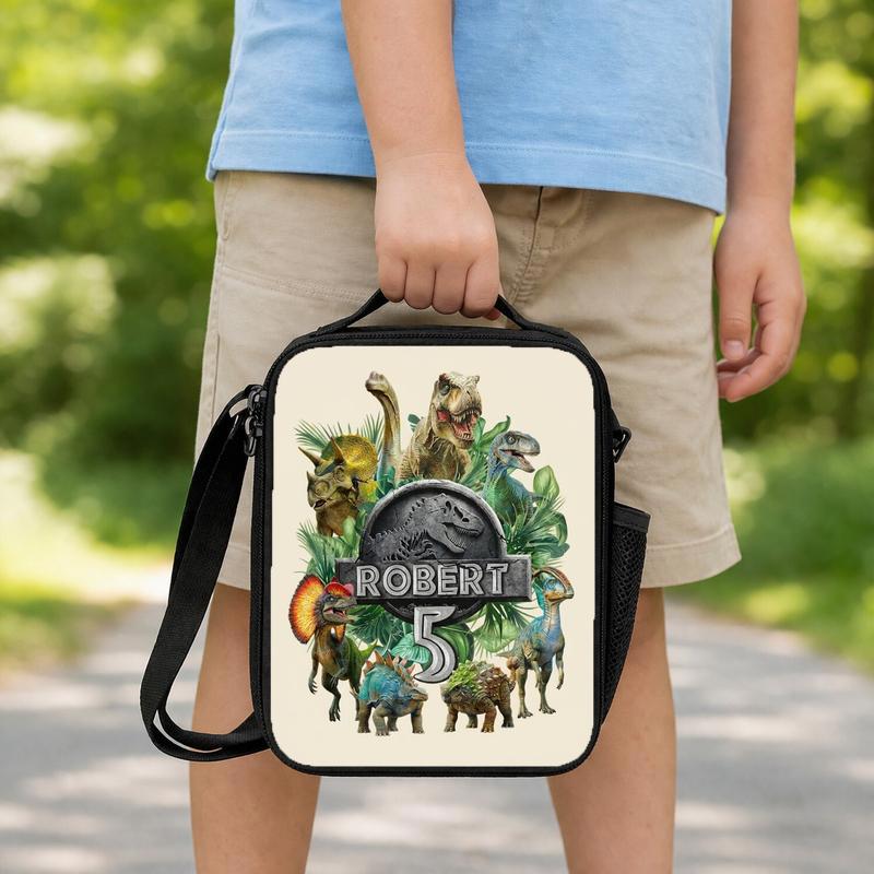 Jurassic Dino Lunch Bag - Personalized Kids School Lunch Box Bag Jurassic Dino Lunch Bag - Personalized Kids School Lunch Box Bag