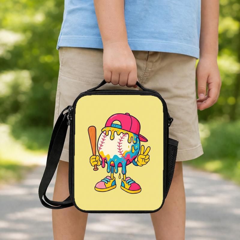 Kawaii Baseball Lunch Bag - Cartoon Sport Kids Design Lunch Box Bag Kawaii Baseball Lunch Bag - Cartoon Sport Kids Design Lunch Box Bag