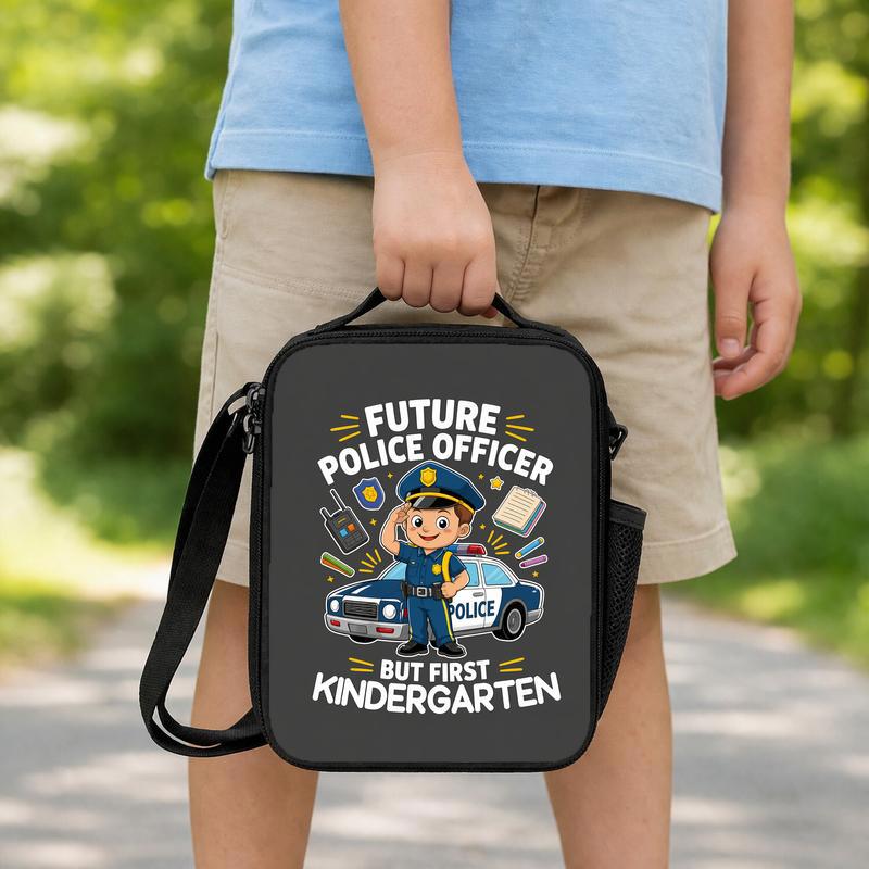 Kids Police Lunch Bag - Future Officer Back To School Gift Lunch Box Bag Kids Police Lunch Bag - Future Officer Back To School Gift Lunch Box Bag