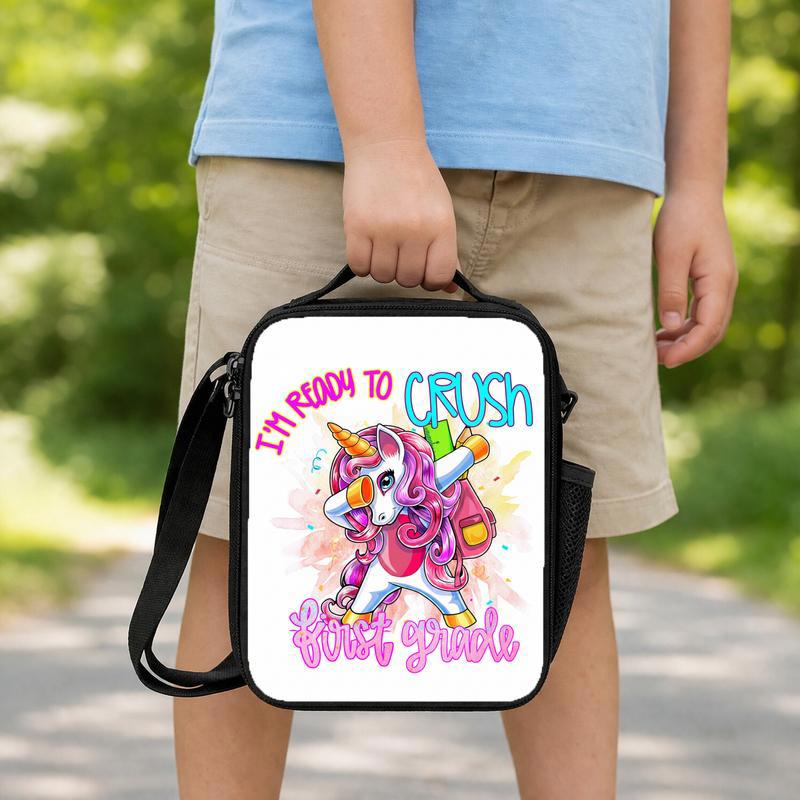 Kids Unicorn Lunch Bag - Ready To Crush School Year Lunch Box Bag