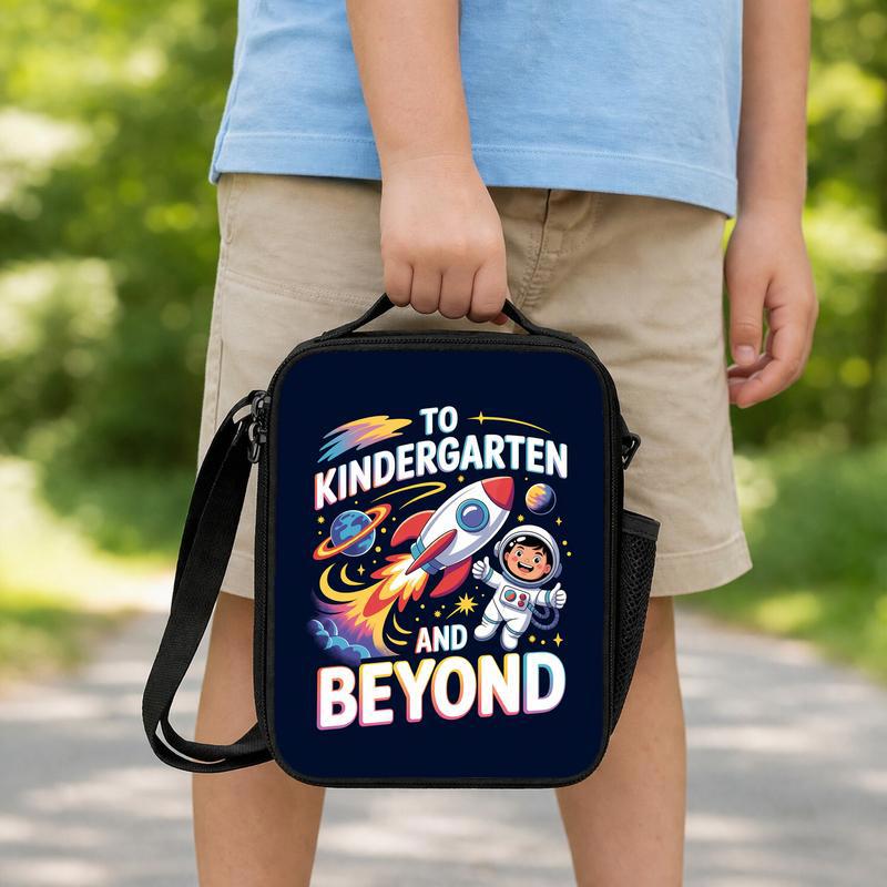 Kindergarten Lunch Bag Kids - Back To School Space Adventure Lunch Box Bag
