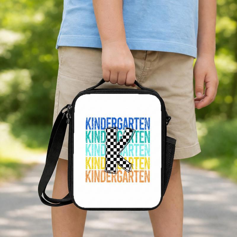 Kindergarten Lunch Bag - Letter K Back To School Kids Lunch Box Bag Kindergarten Lunch Bag - Letter K Back To School Kids Lunch Box Bag