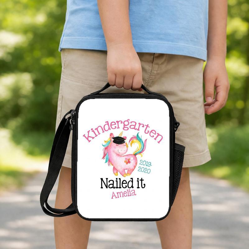Kindergarten Nailed It Lunch Bag - Fun Unicorn School Lunch Box Bag Kindergarten Nailed It Lunch Bag - Fun Unicorn School Lunch Box Bag