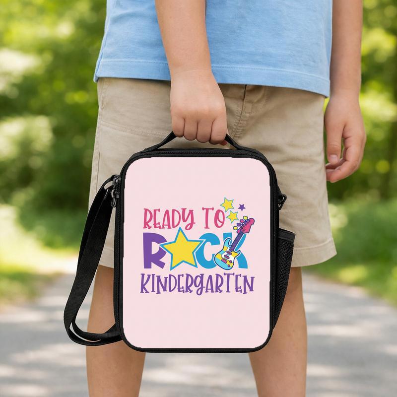 Kindergarten Rock Lunch Bag - Cute First Day School Bag Lunch Box Bag