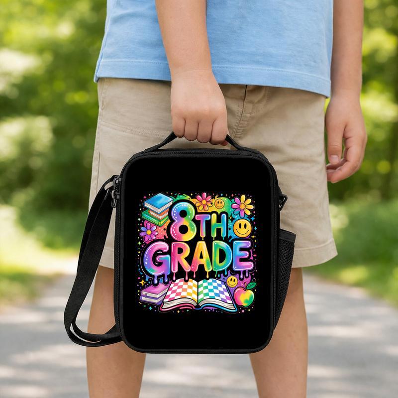 Middle School 8th Grade Lunch Bag - Bright Back To School Fun Lunch Box Bag