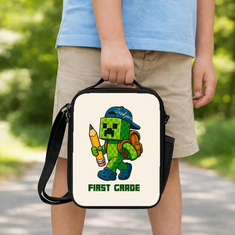 Personalized Gamer Lunch Bag - First Grade Adventure School Fun Lunch Box Bag Personalized Gamer Lunch Bag - First Grade Adventure School Fun Lunch Box Bag