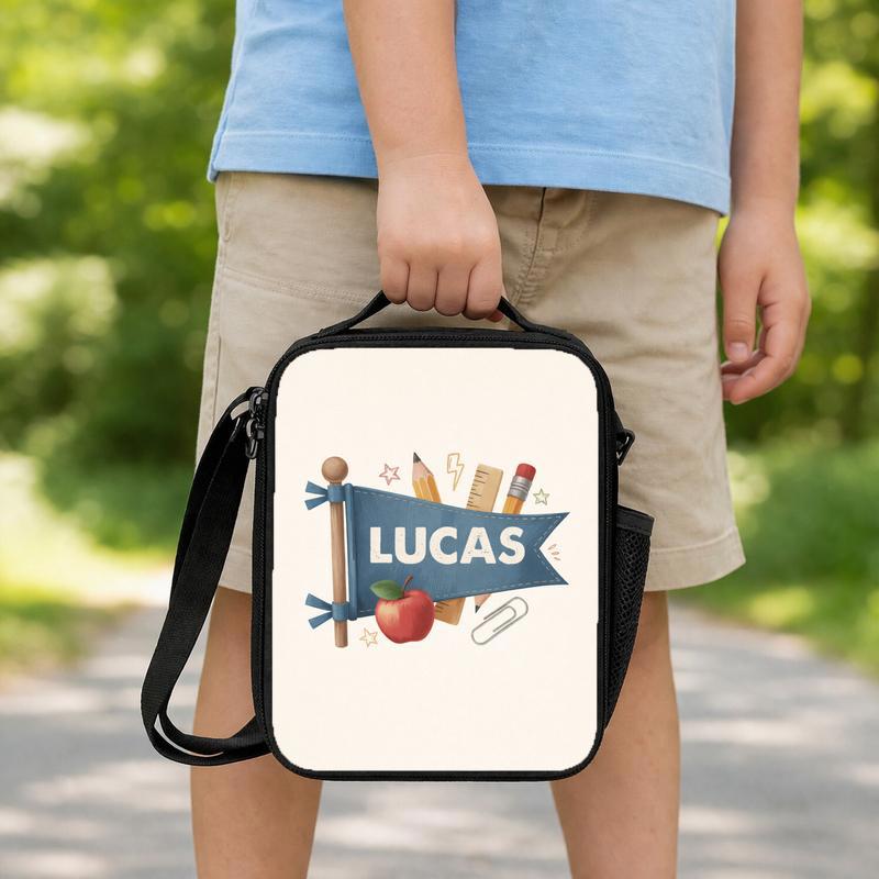 Personalized Kids Lunch Bag - Elementary School Name Design Lunch Box Bag