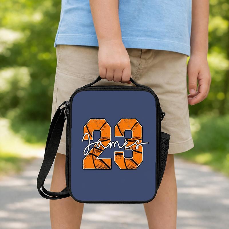 Personalized Number Basketball Lunch Bag - Cool Back To School Kids Lunch Box Bag Personalized Number Basketball Lunch Bag - Cool Back To School Kids Lunch Box Bag