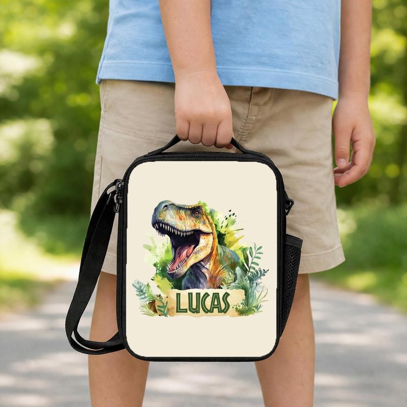 Personalized T-Rex Dinosaur Lunch Bag - Custom Name Kids Style Lunch Box Bag Personalized T-Rex Dinosaur Lunch Bag - Custom Name Kids Style Lunch Box Bag