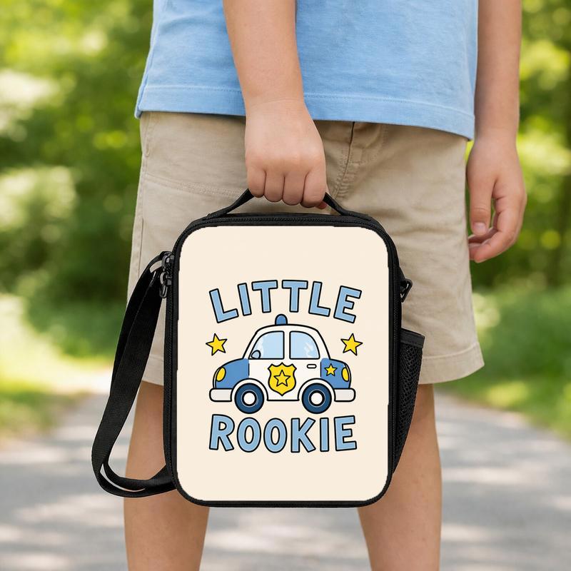 Police Car Lunch Bag - Little Rookie Back To School Kids Lunch Box Bag