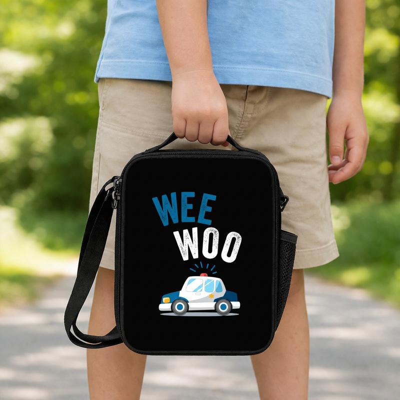 Police Lunch Bag Kids - Wee Woo Back To School Fun Design Lunch Box Bag Police Lunch Bag Kids - Wee Woo Back To School Fun Design Lunch Box Bag