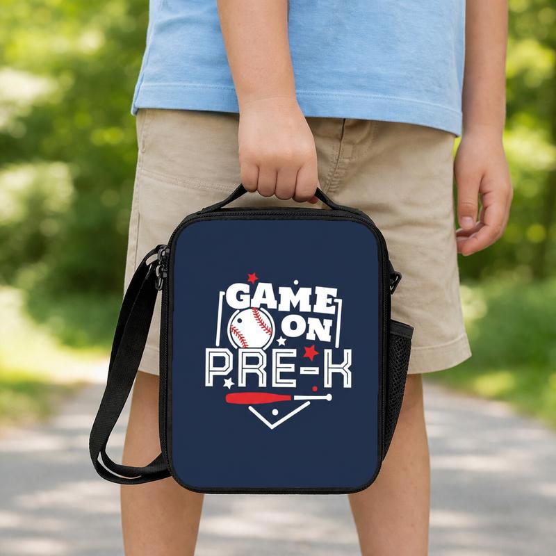 Pre K Baseball Lunch Bag - Back To School Game On Kids Lunch Box Bag Pre K Baseball Lunch Bag - Back To School Game On Kids Lunch Box Bag