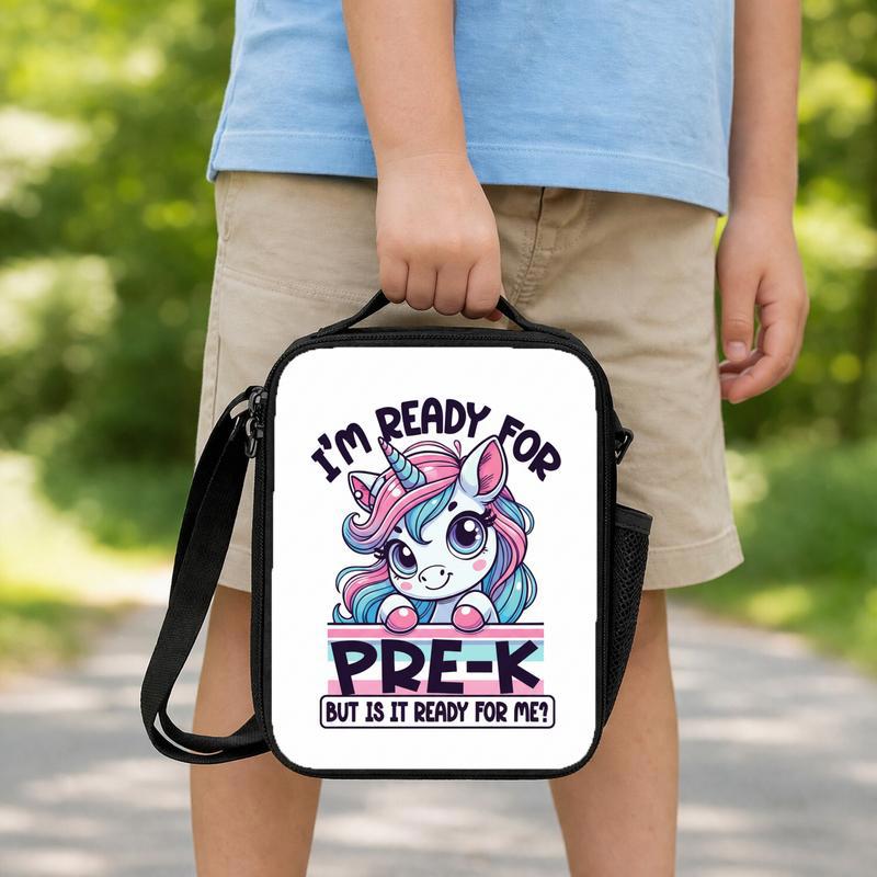 Pre K Unicorn Lunch Bag - Ready For School Kids Style Lunch Box Bag Pre K Unicorn Lunch Bag - Ready For School Kids Style Lunch Box Bag