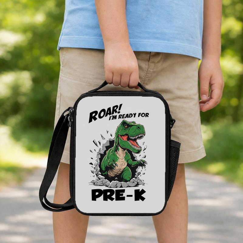 Pre-K Dinosaur Lunch Bag - Funny Back To School Kids Lunch Box Bag