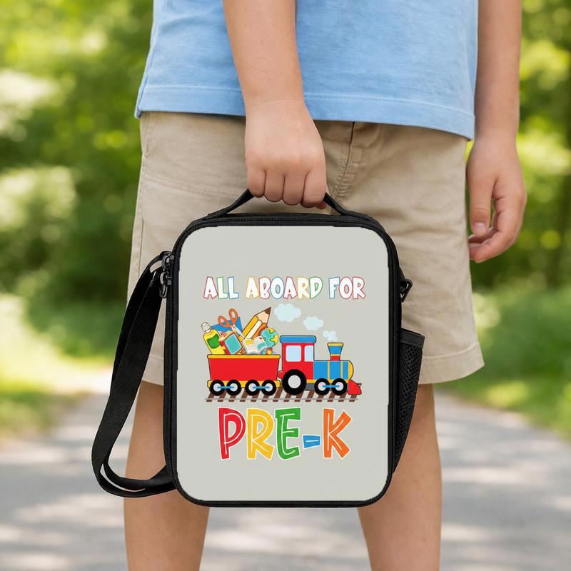 Pre-K Train Lunch Bag - All Aboard School Supplies Design Lunch Box Bag