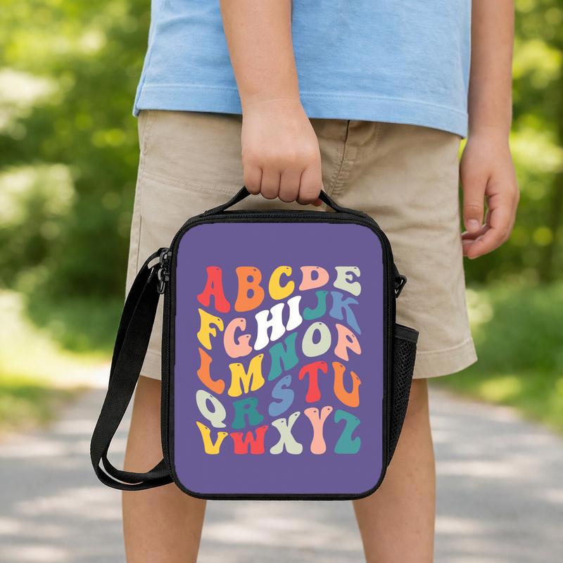 Preschool Lunch Bag - Playful Alphabet Kids Style Lunch Box Bag