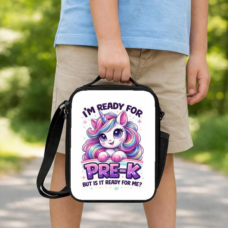 Ready For Pre K Lunch Bag - Unicorn Kids School Style Lunch Box Bag Ready For Pre K Lunch Bag - Unicorn Kids School Style Lunch Box Bag