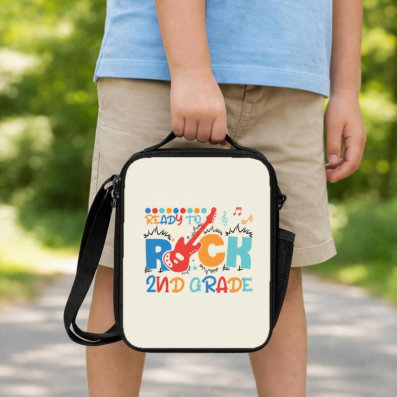 Ready To Rock New Grade Lunch Bag - Kids School Style Lunch Box Bag Ready To Rock New Grade Lunch Bag - Kids School Style Lunch Box Bag