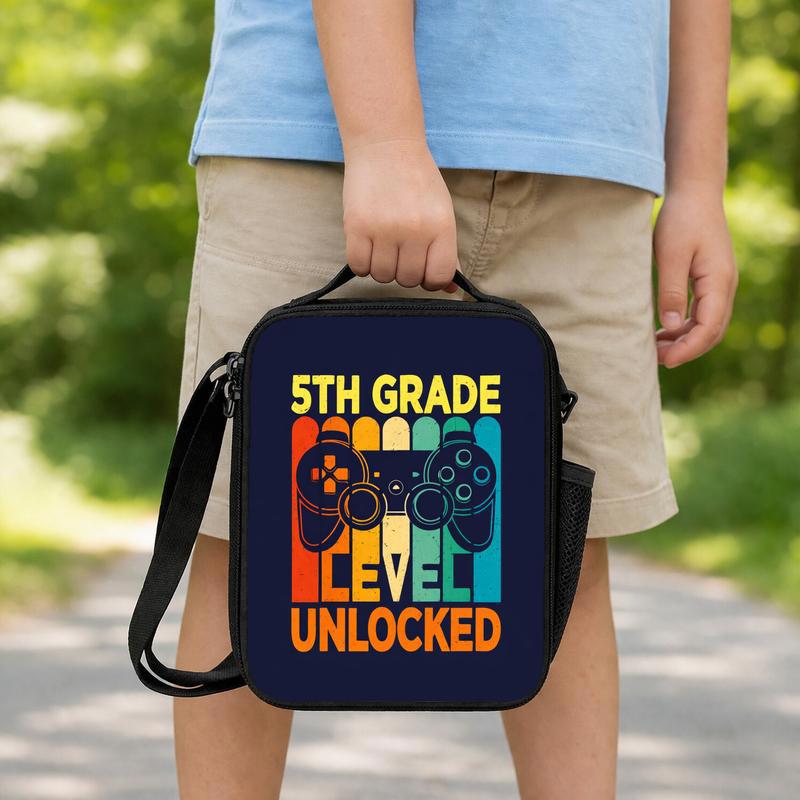 Retro Custom Grade Gamer Lunch Bag - Level Up School Year Lunch Box Bag Retro Custom Grade Gamer Lunch Bag - Level Up School Year Lunch Box Bag