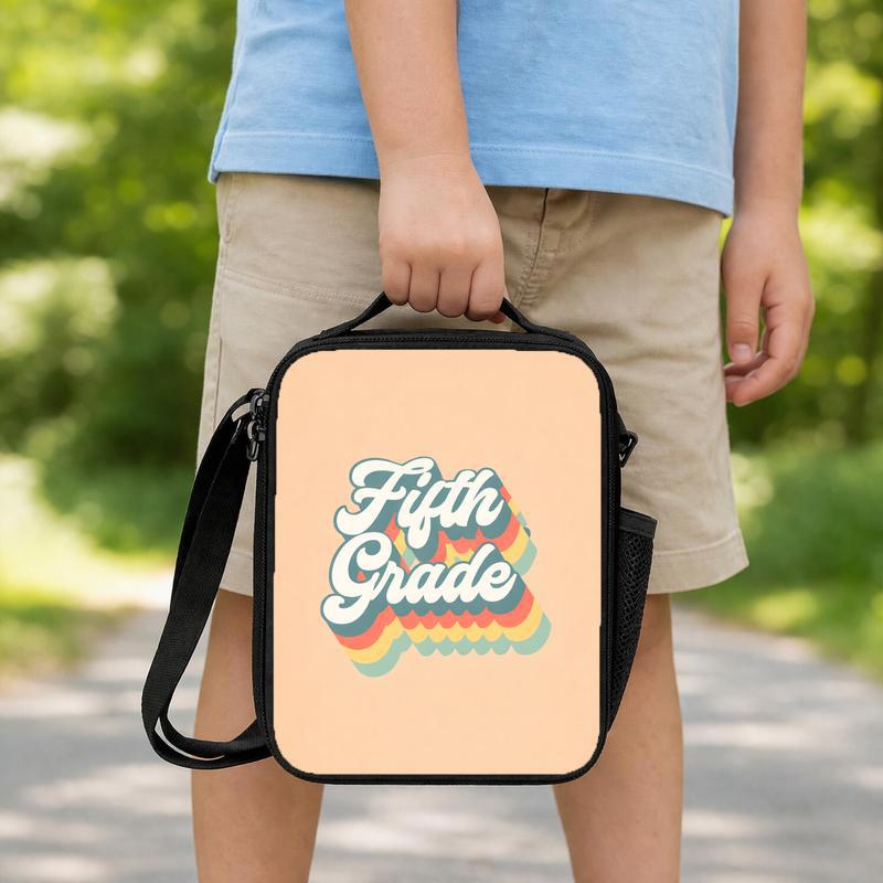 Retro Rainbow Grade Level Lunch Bag - Elementary School Style Lunch Box Bag Retro Rainbow Grade Level Lunch Bag - Elementary School Style Lunch Box Bag