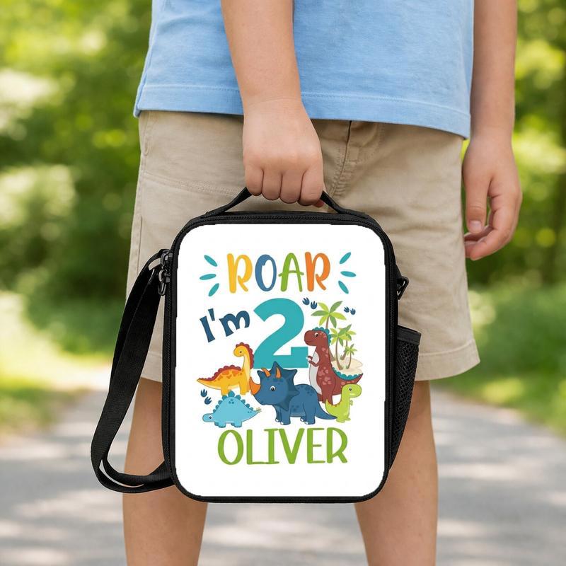 Roar I'm 2 Lunch Bag - Personalized Dino Kids Gift Lunch Box Bag Roar I'm 2 Lunch Bag - Personalized Dino Kids Gift Lunch Box Bag