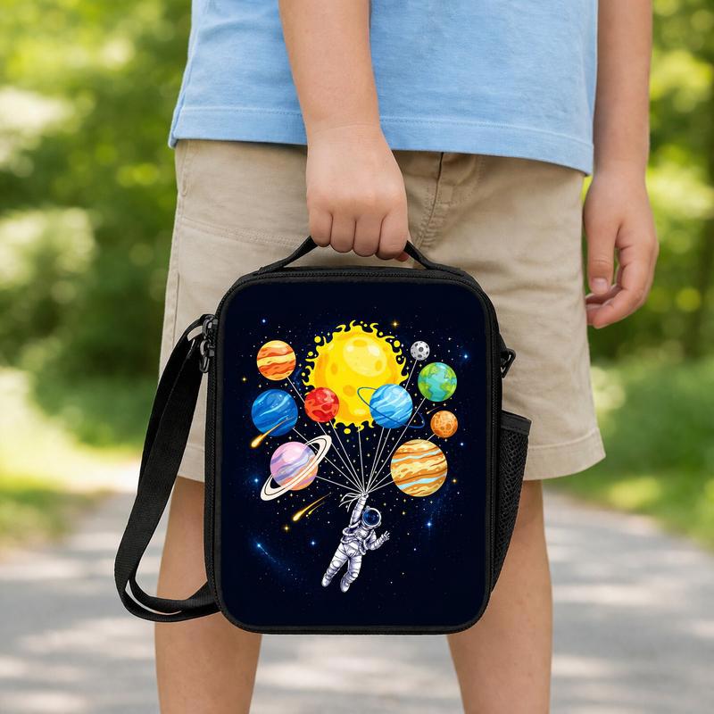 Solar System Lunch Bag Kids - Space Explorer Design Lunch Box Bag Solar System Lunch Bag Kids - Space Explorer Design Lunch Box Bag