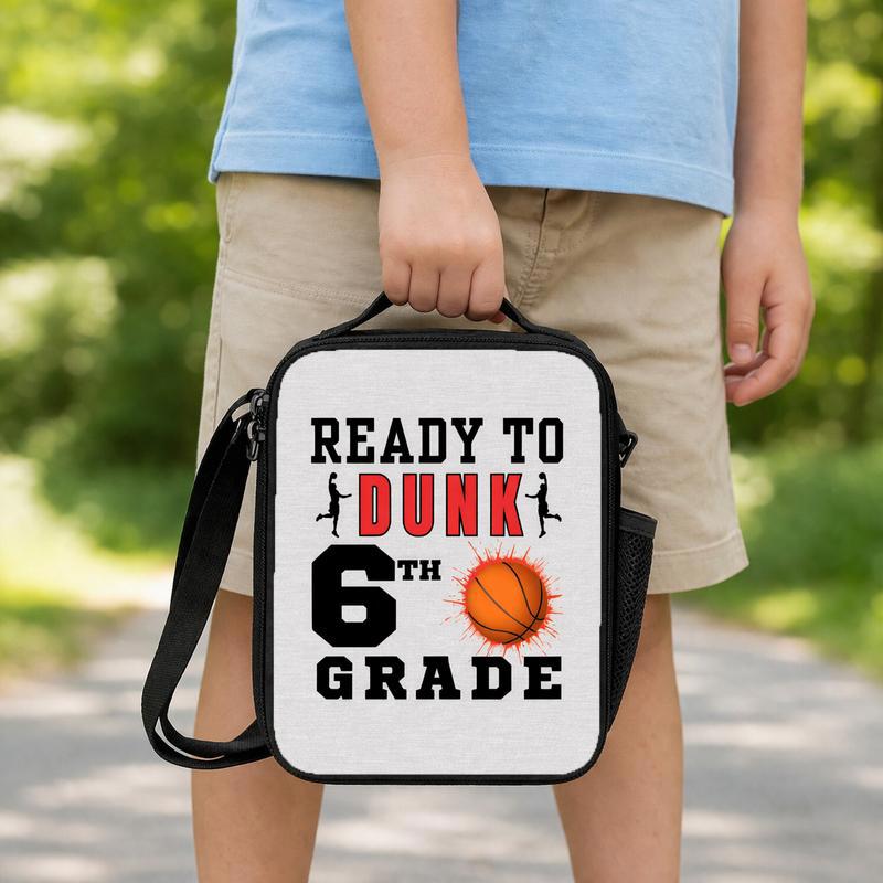 6th Grade Basketball Lunch Bag - Back To School Ready To Dunk Lunch Box Bag