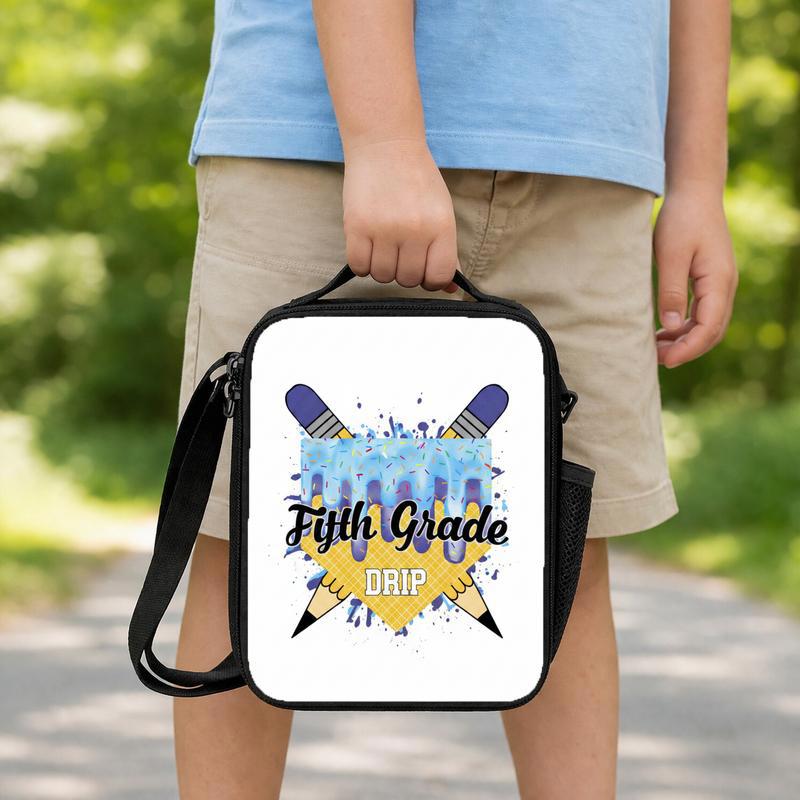 5th Grade Drip Lunch Bag - Back To School Baseball Kids Style Lunch Box Bag