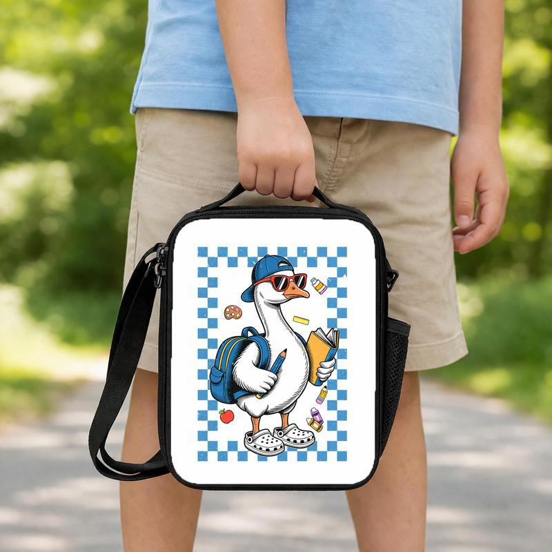 Trendy Goose Student Lunch Bag - Funny Back To School Kids Lunch Box Bag