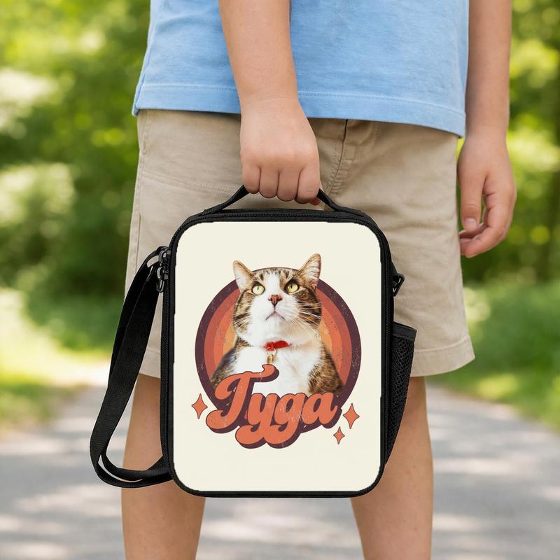 Vibrant Custom Cat Lunch Box Bag Vibrant Custom Cat Lunch Box Bag