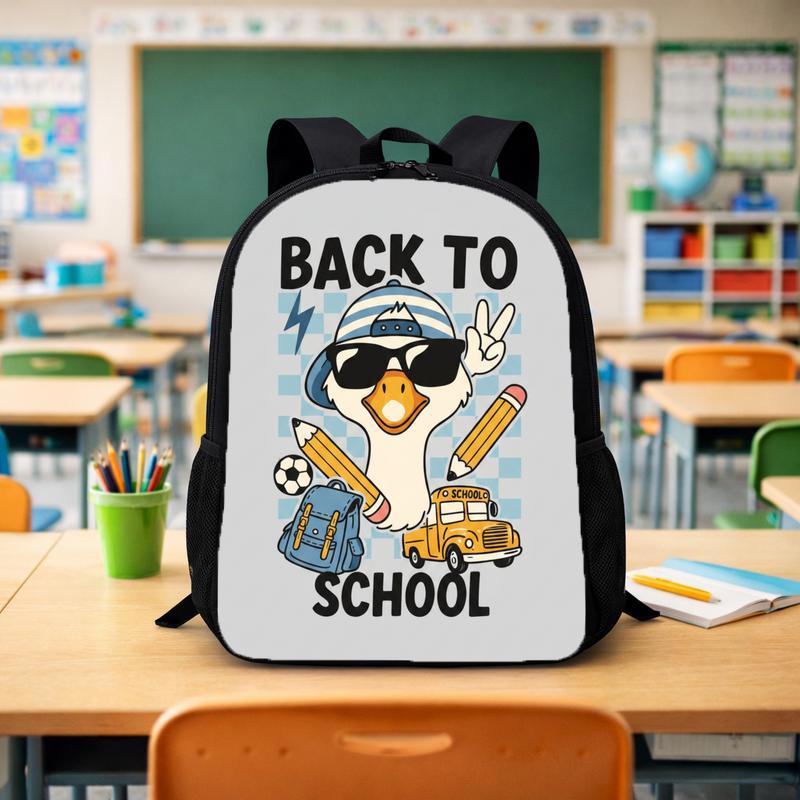Back To School Goose Backpack - Cool Kids School Custom Backpack - Savourry