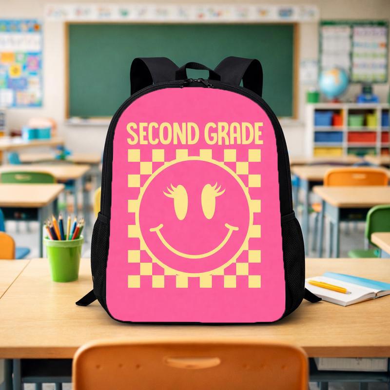 Back To School Grade Level Smiley Backpack For Kids Custom Backpack - Savourry