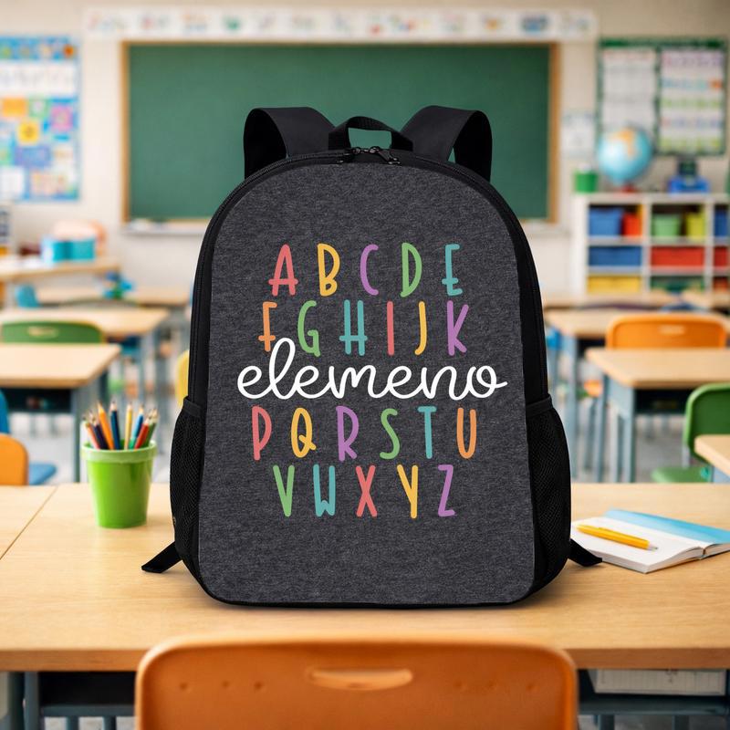 Backpack For Kids - Colorful Alphabet Preschool Learning Custom Backpack - Savourry