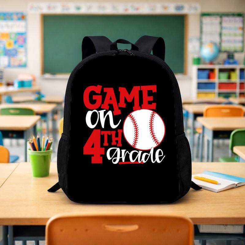 Baseball Backpack Game On 4th Grade - Back To School Kids Custom Backpack - Savourry
