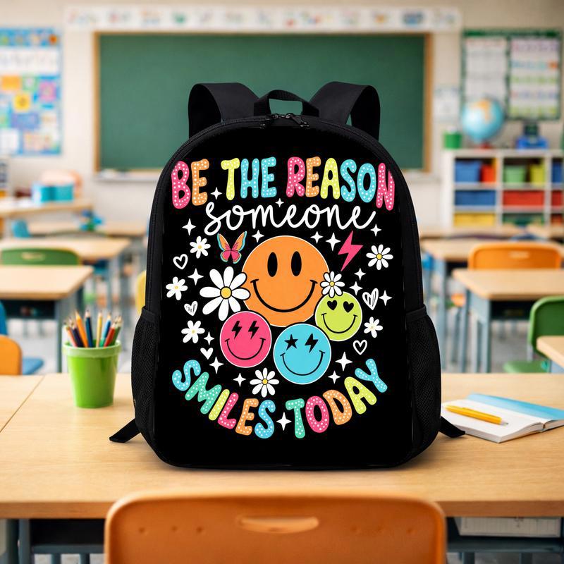 Be The Reason Someone Smiles Backpack - Positive Kids School Bag Custom Backpack - Savourry