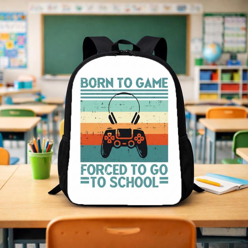 Born To Game Backpack - Funny Back To School Gamer Kids Custom Backpack - Savourry