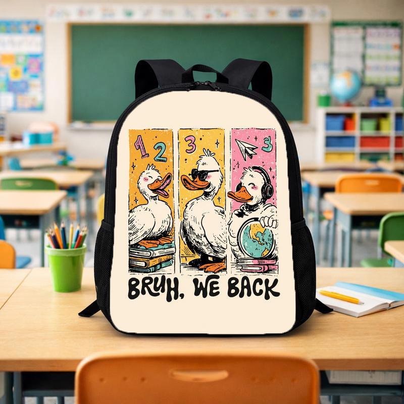 Bruh We Back Goose Backpack - Funny Back To School Kids Custom Backpack - Savourry