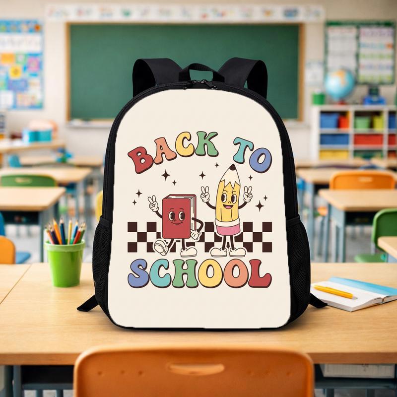 Cartoon School Supplies Backpack - Fun Back To School Design Custom Backpack - Savourry