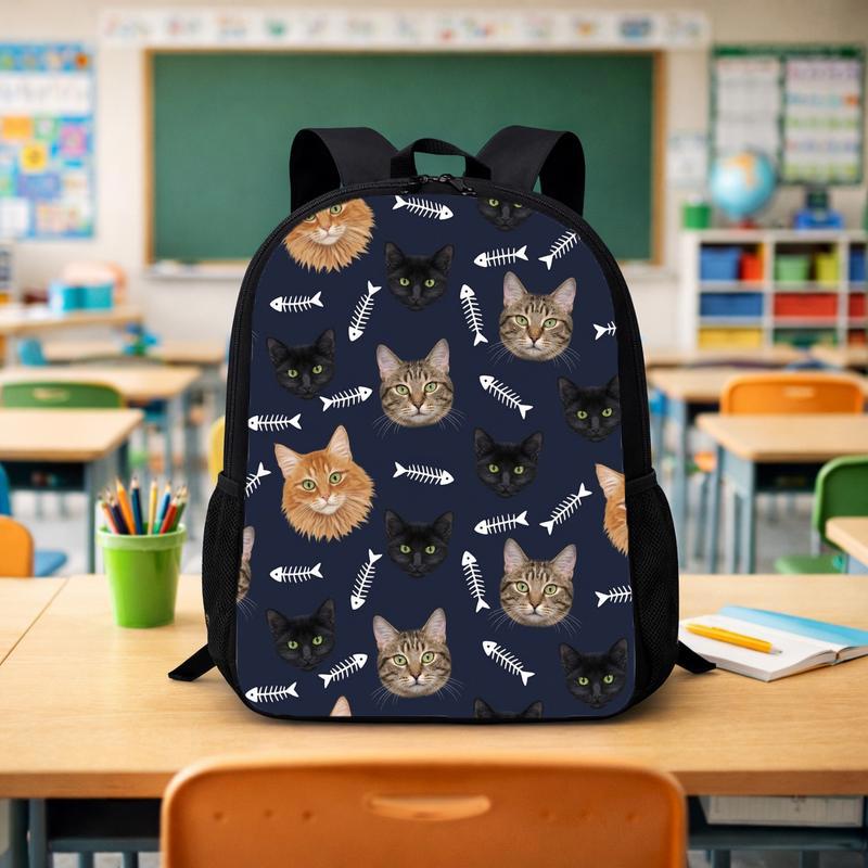 Cats & Fish Bones Custom Backpack - Savourry