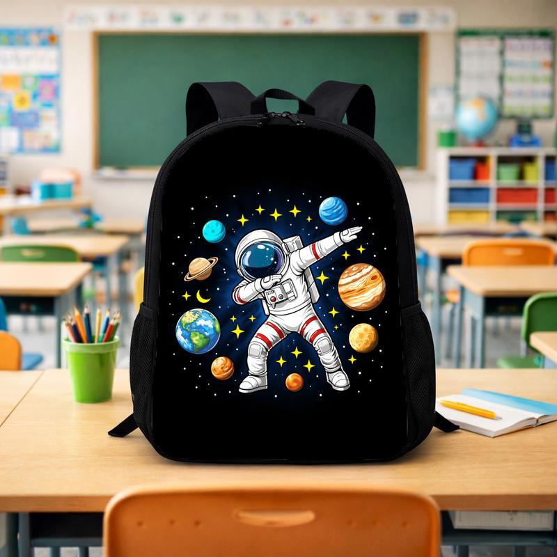 Cool Kids Backpack Space Theme - Dabbing Astronaut Planets Custom Backpack - Savourry